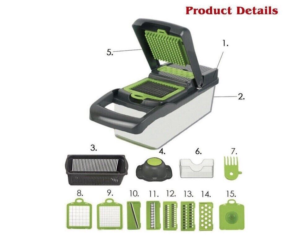 15-In-1 Vegetable Chopper & Slicer